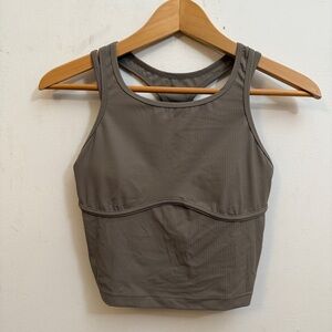 Stretch Your Story Taupe Ribbed Longline Bra XS NWOT